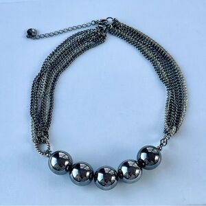 Alfani Mixed-Silver Multi-Strand Bubble Necklace